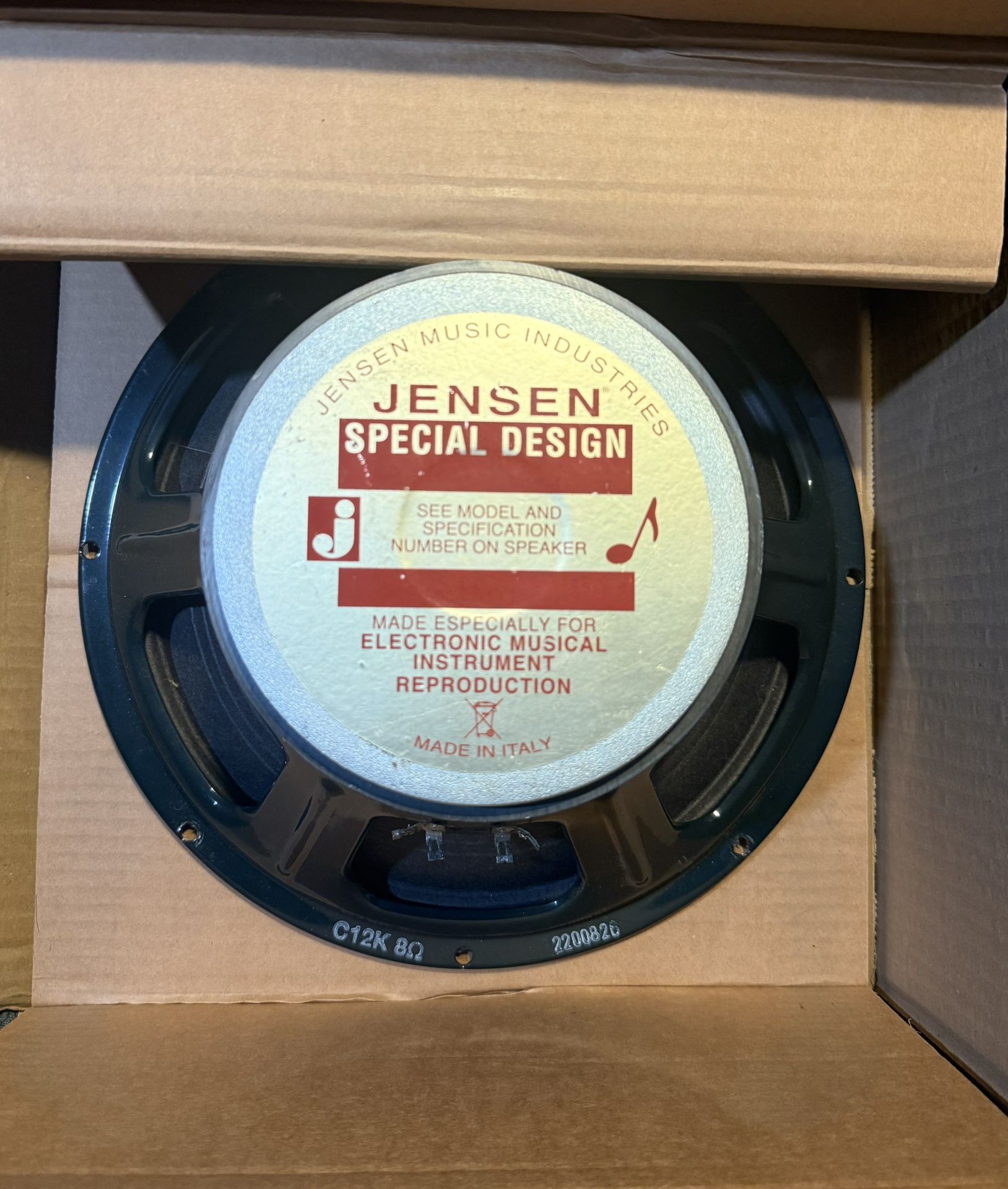 Jensen C12K 12 Inch Speaker - 8 Ohms