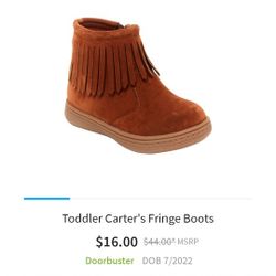 CARTERS TODDLER FRINGE BOOTS