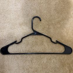 Black clothes hangers