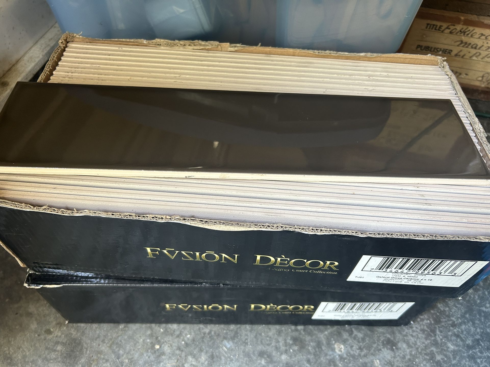 FVZION DECOR #99563 Oxford Glass Ceramic tile 4x16 Jeffrey Court Collection 50 tiles