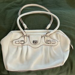 Salvatore Ferragamo Vintage White Leather Handbag / Purse