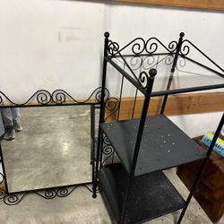 Shelf And Mirror Combo