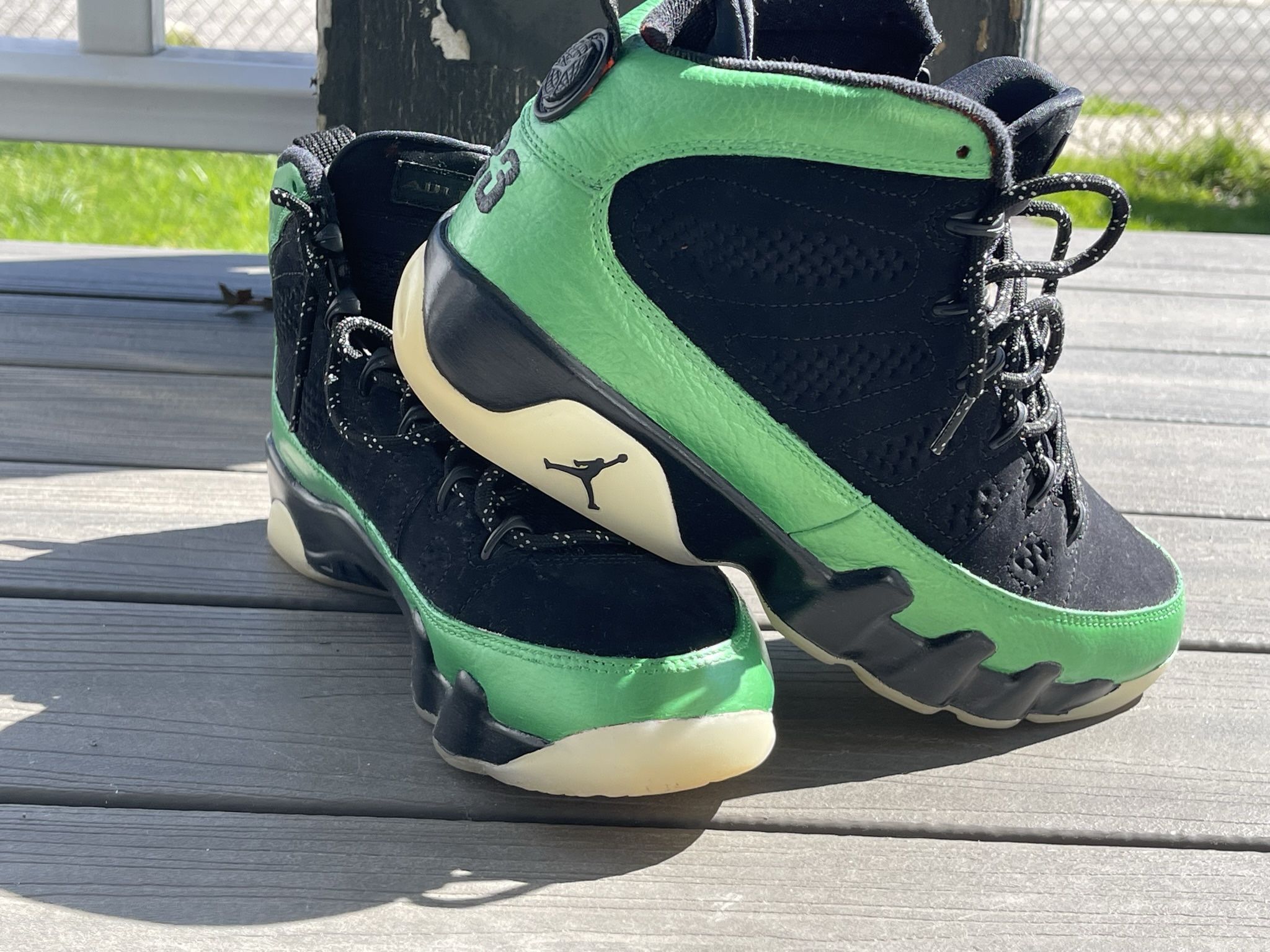 Green jordan 9s new arrivals