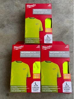 Milwaukee WORKskin HI-ViS shirt LARGE