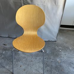 Wooden Chair with Metal Legs