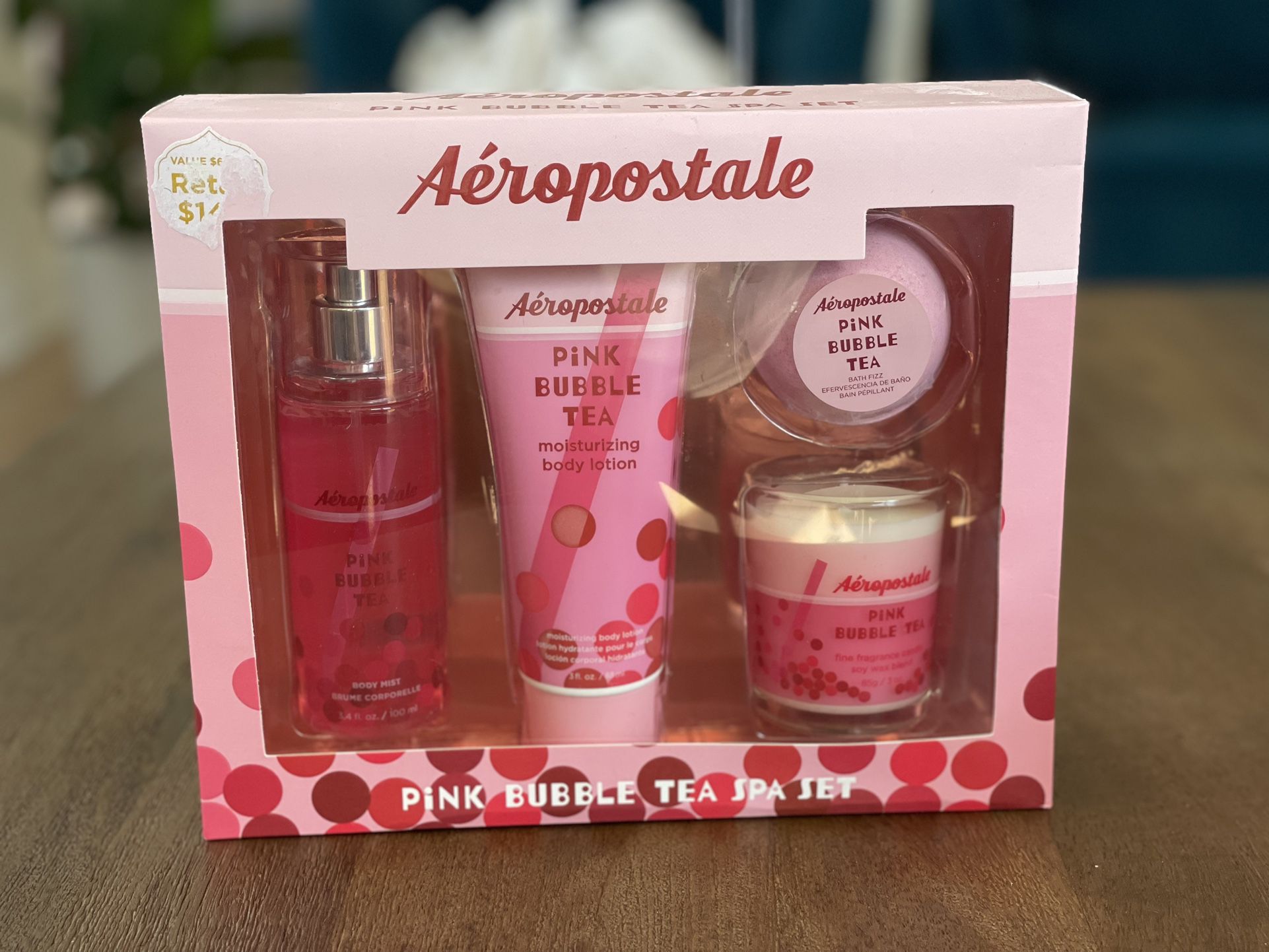 Aeropostale Pink Bubble Tea Spa Set