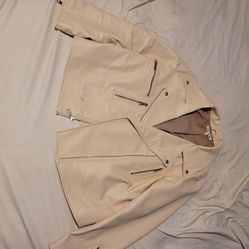 Leather Cream Jacket