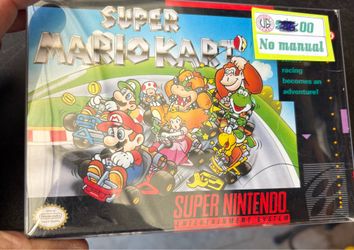 Super Nintendo super Mario kart video game