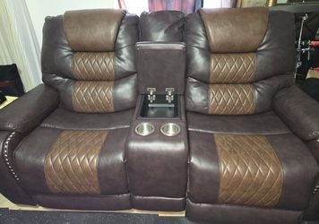 Dual Power  Loveseat Recliner