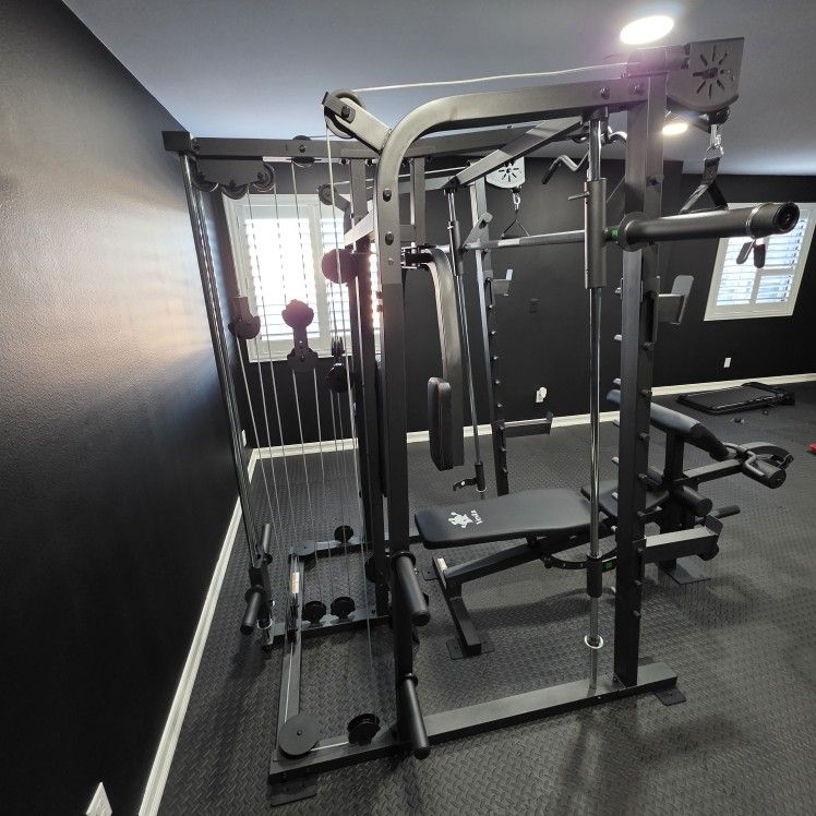 Smith Machine 2001 | Multi-Use Adj Bench | Gym Equipment | Fitness | Squat Rack | Excercise |🔴WEIGHTS AND BARBELL SOLD SEPARATELY 🔴 FREE DELIVERY 🚚