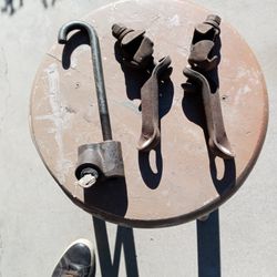 Original Track GM Spare Tire Lock And Key And Brackets For A Front Bumper Blade For Running Lights Fog Lamps