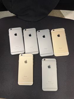 Lot of 6 Apple iPhone 6 / 6s Unlocked Tested