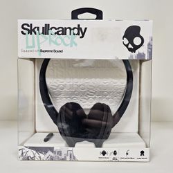 Lot of Brand New Skullcandy Supreme Sound Uprock Corded Mic Headphone in Black - 4 units