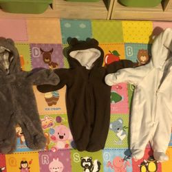 Baby 0-6 Months Hooded Jumpsuit