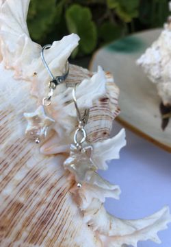 Real pearls star shaped natural color 925 sterling silver