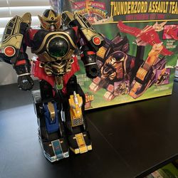 1994 Power Rangers Thunderzord Assault Team + Megazord Bandai IOB AS IS
