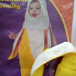 Halloween Costume Baby Infant Peeled Banana Size 3-6 M Looks New