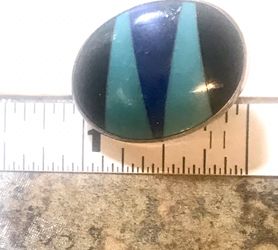 Sterling Natural Stone Inlaid Earrings