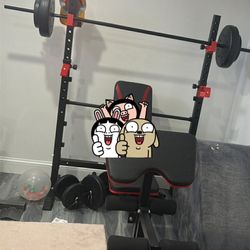 gym equipment and sofa and table and armchair
