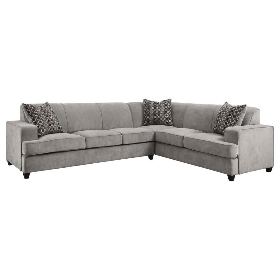 L-Shape Sleeper Sectional Grey.  Delivery Included 