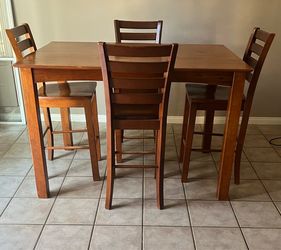 Wood high table