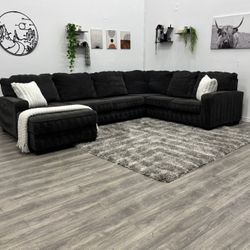 Dark Grey Sectional Couch - Free Delivery 