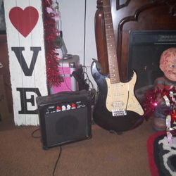 Guitar And Amp With Free Guitar Picks