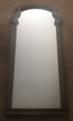 1970’s mirror with wood frame