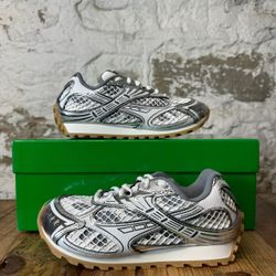 Bottega Veneta Silver White Orbit Sneaker