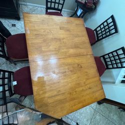 Dinning table 6  chairs $100 first come takes it