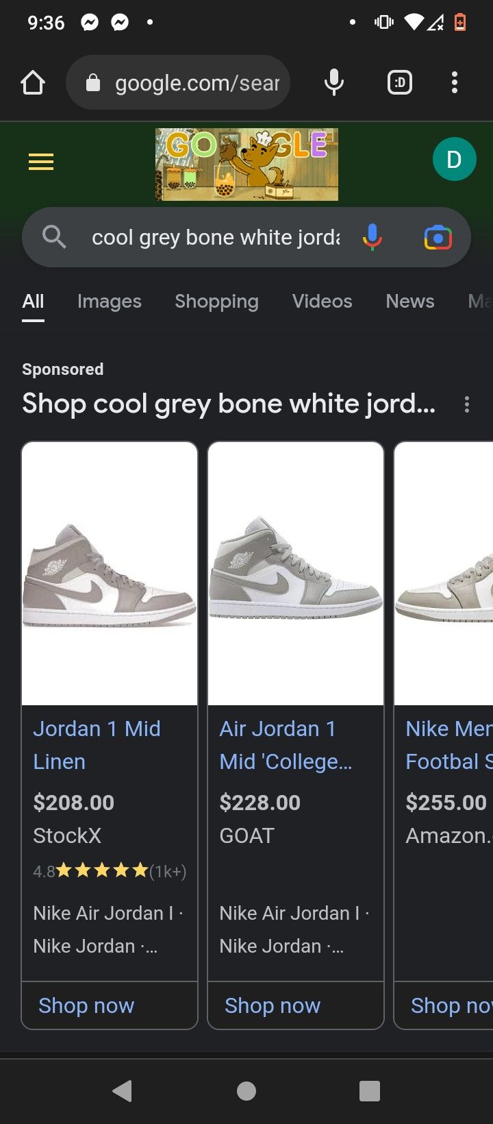 Cool Grey Bone White Jordan 1 Mids