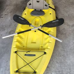 Lifetime  Kayak + Cannon Paddle – $125