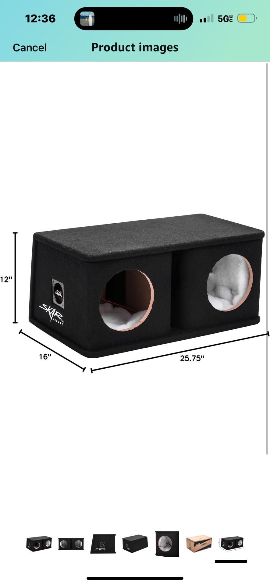 Skar Audio Dual 8” Subwoofer Box Ported