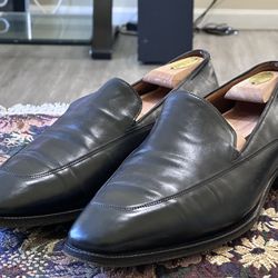 John Lobb Lynton Men’s Black Leather Slip on  Dress Loafers Shoes Size 11 UK 12 US 