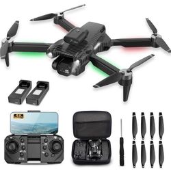 4k Drone for Kids,360 Flips,One Key Start,Emergency Stop,Gps,Carrying Case,2 Batteries,Headless Mode