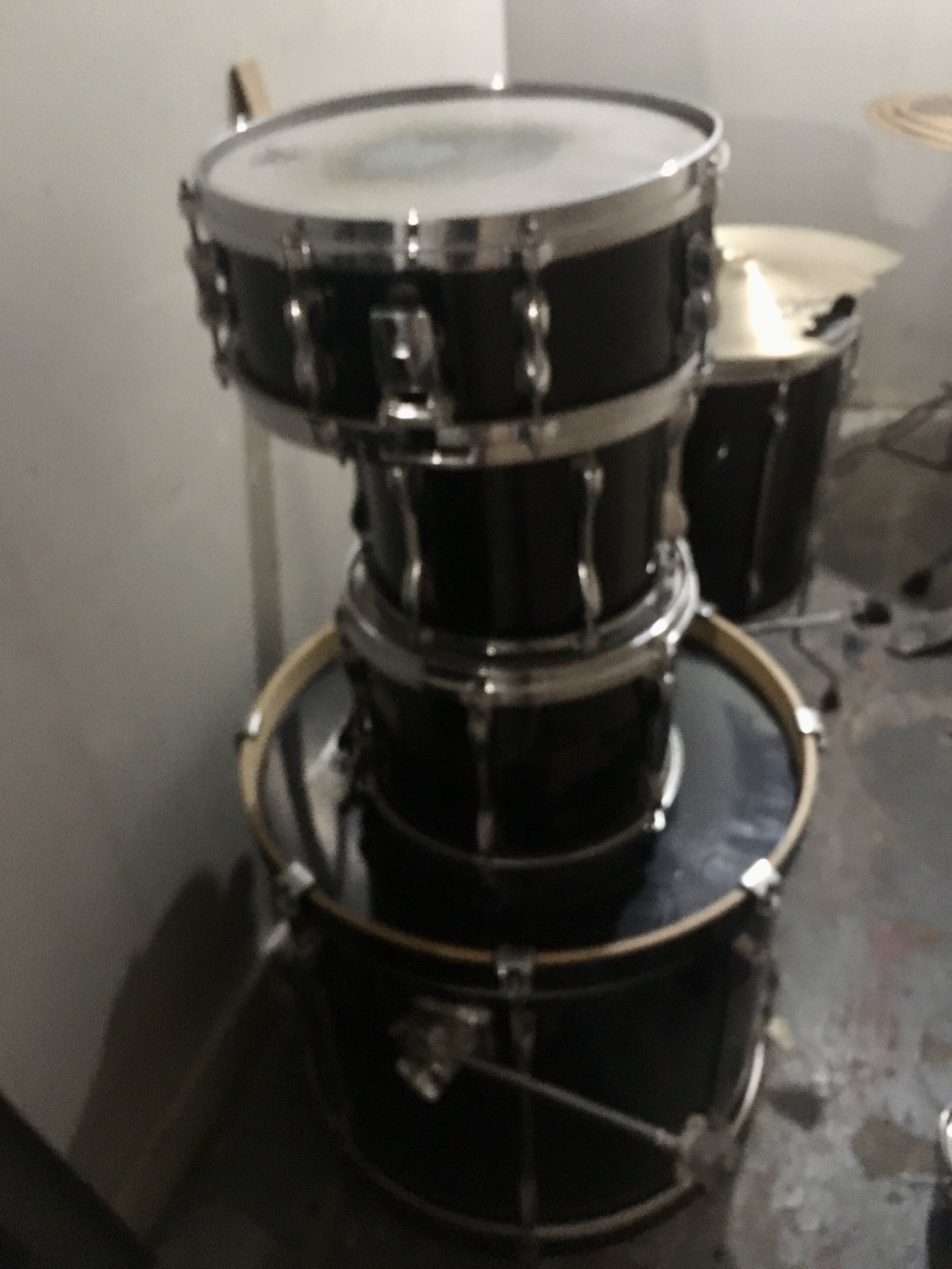 Tama Superstar Drum set, B8 Sabían Cymbals, and DW 3000 Double Bass