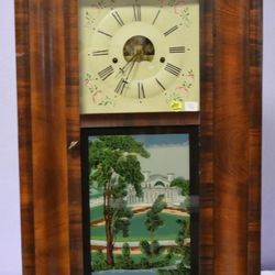 Antique 1860's NEW HAVEN  CLOCK CO. OGEE OG Weight Driven Mantel Clock “Mt Vernon”