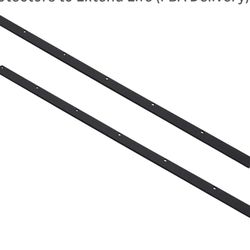 2 Pack Heavy Duty 48" Steel Snow Plow Blade Wear Bar, Replacement Snow Plow Wear Strips - Black Coated, Bolt On Protectors to Extend Life 