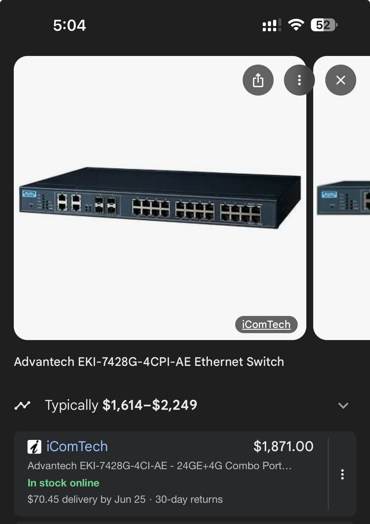 28 Port POE Network Switch (EKI-7428G-4CPI-AE)