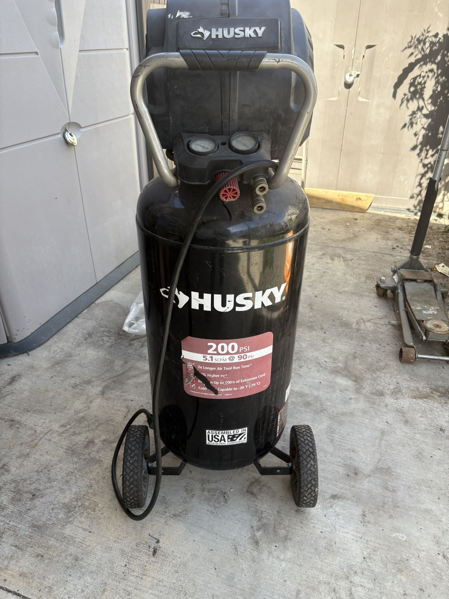 HUSKY 20 Gal. 200 PSI Oil Free Portable Vertical Electric Air Compressor