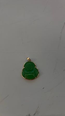 Real jade 14k budda pendant