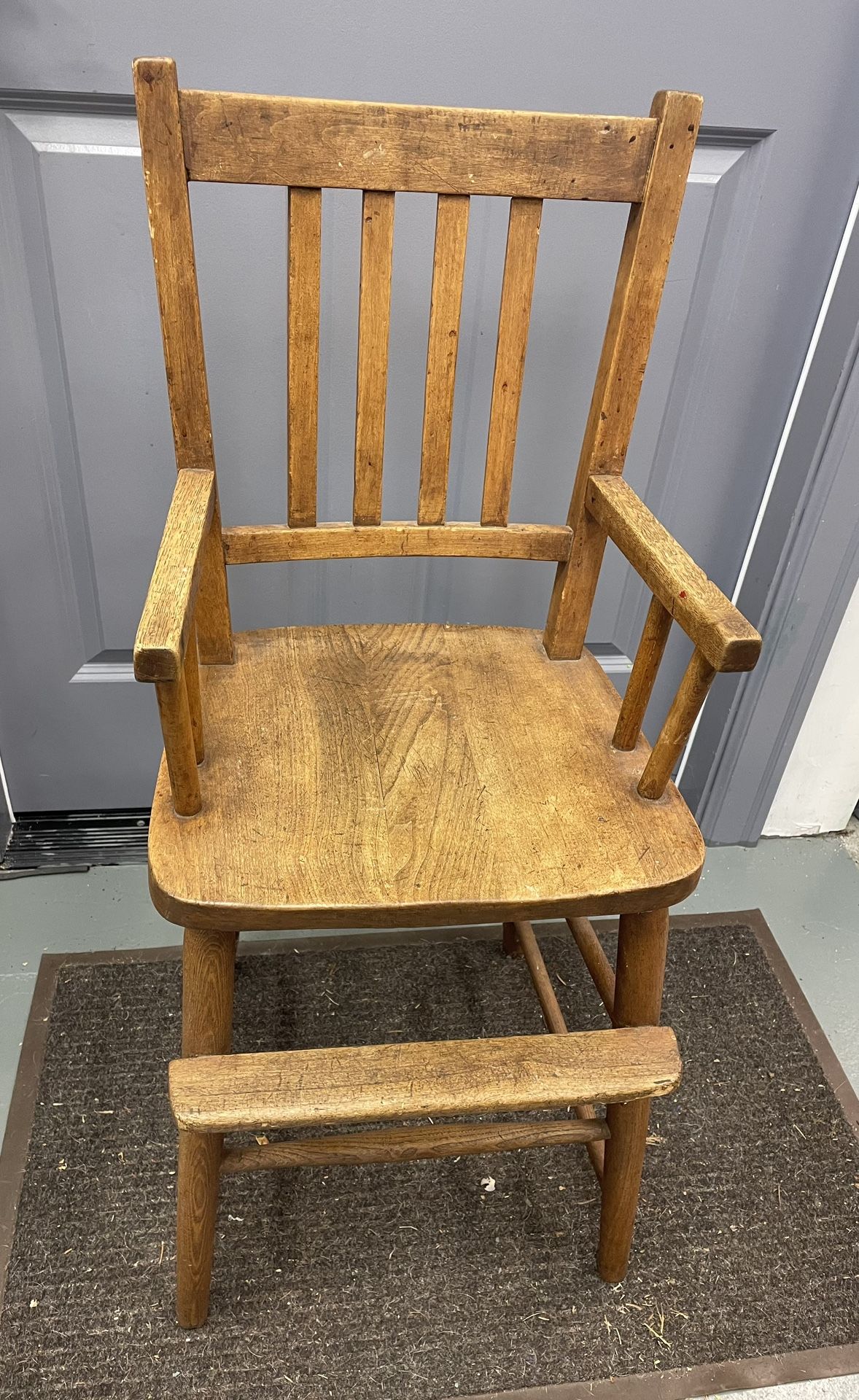 Vintage 70s (or Earlier) Kids Wooden High Chair