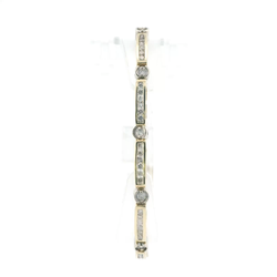 14K Yellow & White Gold Diamond Tennis Bracelet - 2.07ct