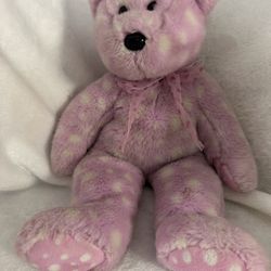 TY Beanie Buddies Collection Lilac 13” Teddy Bear Good Condition Bean Bag
