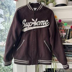 SUPREME X PLAYBOY WOOL LETTERMAN JACKET SIZE M