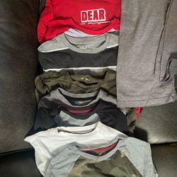 Long Sleeve Boys tops Lot Of 11 - All Size Large 10/12 