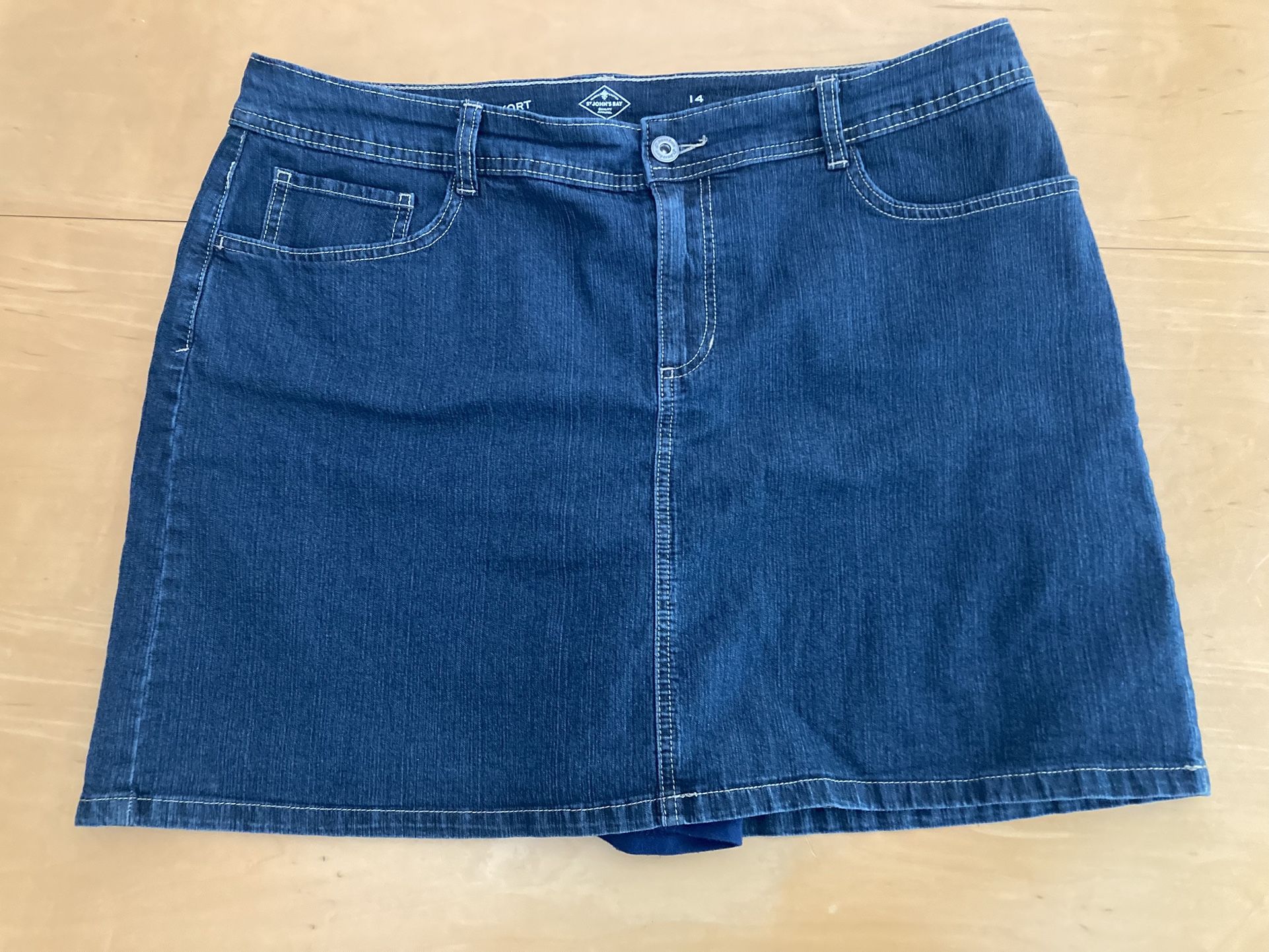 Ladies Denim Lined Skort