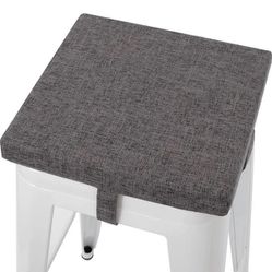 Bar Stool Cushion Square 12x12 Chair Seat Cushion Textured with Ties