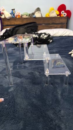 Clear small shelve stand