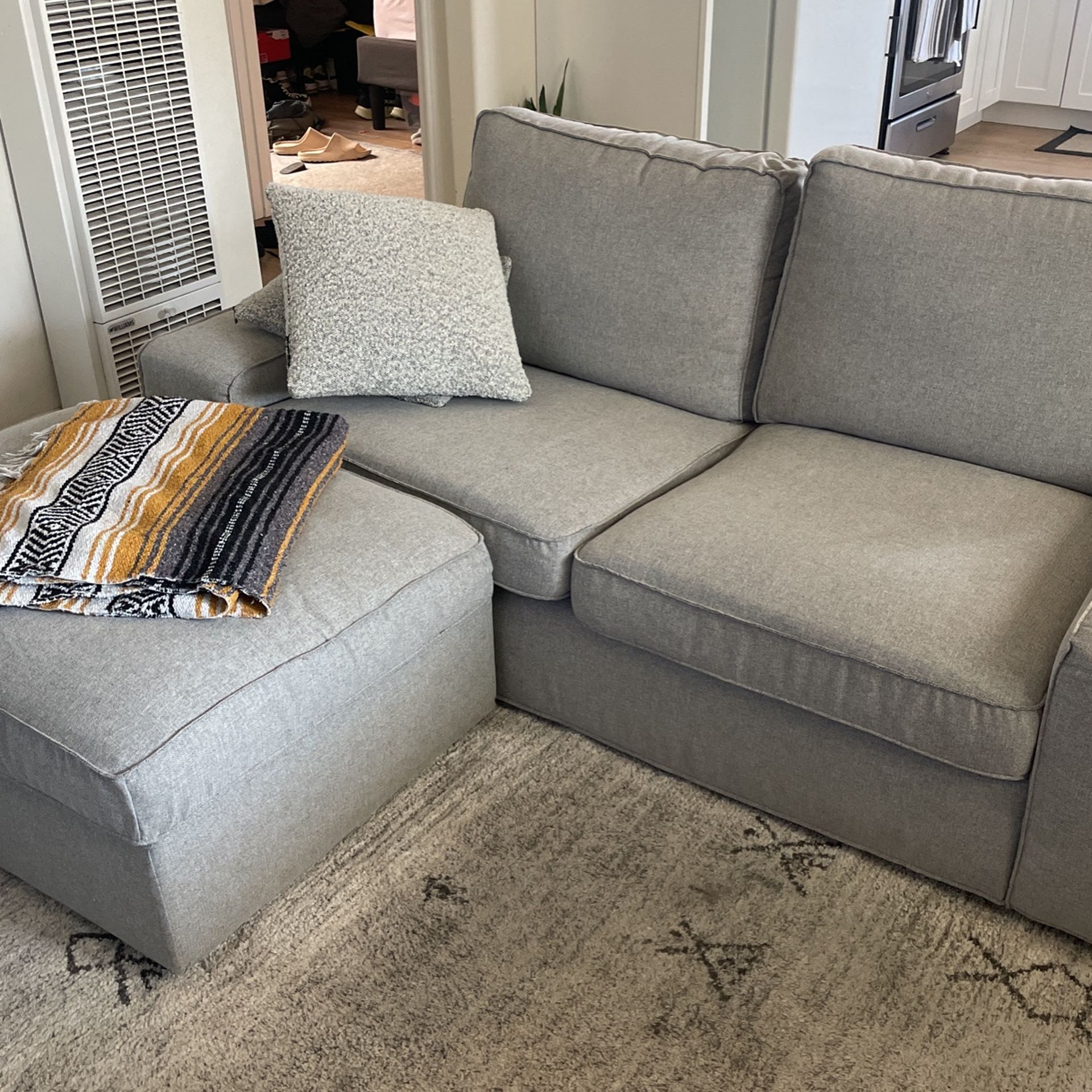 Kivik Loveseat And Storage Chaise Lounge 